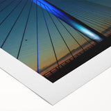 Art deco poster of Delaware landscape in muted earth tones on rolled canvas, suitable for dining room walls.