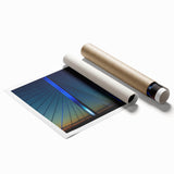 Extra large rolled canvas print featuring a serene Delaware landscape with soft floral elements in muted colors.