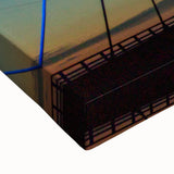 Large art of Delaware landscape in black and white on stretched canvas, suitable for bedroom wall.