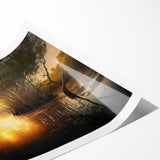 Extra large wall art featuring line art flowers in muted green tones on a rolled print, suitable for large living room decor.