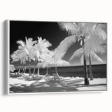 Vintage poster art of Florida Keys on framed canvas, featuring a colorful palette, ideal for living room decor.