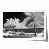 Rolled print of Florida Keys scenery featuring lush florals in pastel shades.