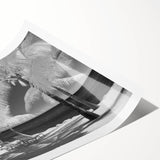 Extra large wall art featuring line art flowers in soft pastel tones on a rolled canvas, ideal for large living room decor.