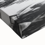 Black and white landscape painting of the Florida Keys on a large stretched canvas, suitable for bedroom decor.