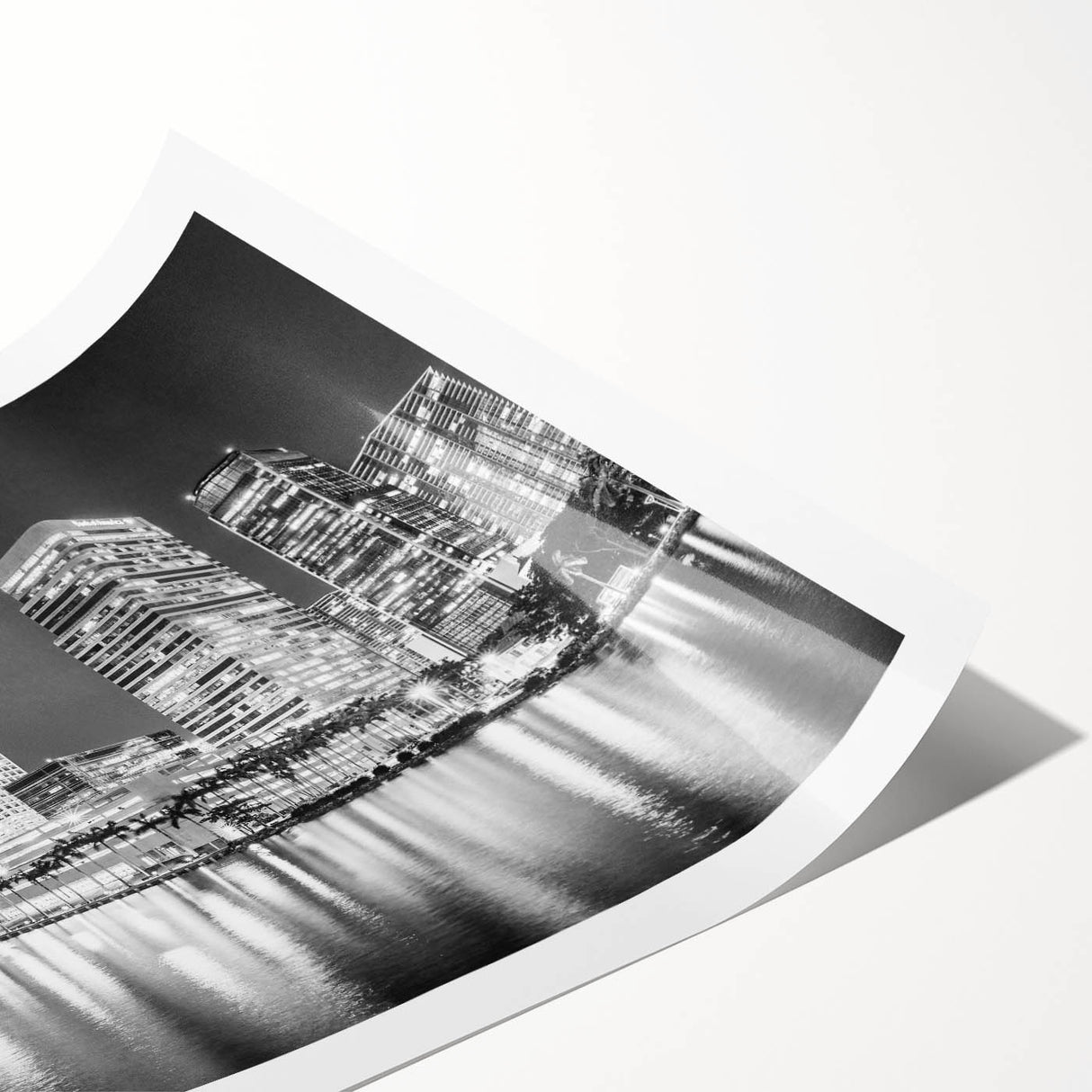 Extra large wall art featuring line art flowers in monochrome, printed on rolled canvas.