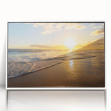 Art deco poster of Kauai landscape with lush green tones on a white framed acrylic, suitable for modern art wall decor.