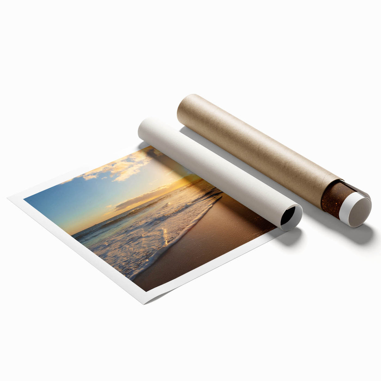 Extra large rolled print of Kauai, Hawaii, featuring lush greenery and waterfalls, ideal for classy bathroom wall art.