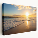 Scenic view of Kauai coastline in vibrant green and blue tones on large stretched canvas, ideal for kitchen wall art.