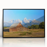 Large abstract wall art depicting Idaho scenery in black and white on framed acrylic, suitable for modern decor.