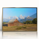 Large art print of a serene Idaho landscape in muted earth tones on a framed acrylic, ideal for modern nursery decor.