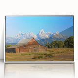 Modern art wall decor featuring a scenic Idaho landscape in muted earth tones on framed acrylic.