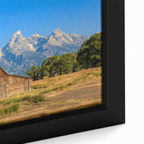Extra large black wall art featuring a textured Idaho scenery in colorful hues, ideal for living room decor.
