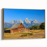 Framed canvas featuring a vintage-style Idaho landscape with muted earth tones, ideal for bedroom wall decor.