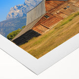 Art deco poster depicting Idaho scenery in muted earth tones on rolled canvas, suitable for dining room wall art.