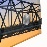 Large abstract wall art of Indiana scenery in muted earth tones on acrylic glass, ideal for dining room decor.