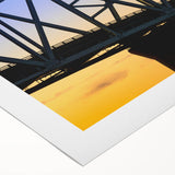 Art deco poster featuring Indiana scenery on rolled canvas, with muted earth tones, ideal for dining room wall art.