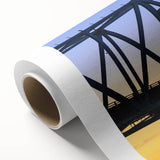 Art Deco poster of Indiana scenery in pastel shades on rolled canvas, ideal for nursery wall art.