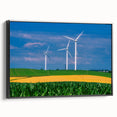 Black and white framed canvas of a vintage Iowa landscape, ideal for bedroom wall decor.