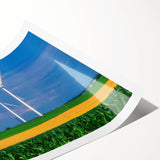 Extra large wall art featuring line art flowers in soft pastel shades on rolled canvas, suited for large living room decor.