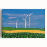 Black and white stretched canvas of an Iowa landscape, ideal for kitchen wall art.