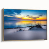 Framed canvas featuring a vintage-style Kansas landscape in black and gold tones, suitable for bedroom wall art.