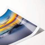 Extra large rolled print featuring line art flowers in muted earth tones, ideal for large living room wall art.