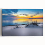 Black and white photo of Kansas scenery on large stretched canvas, suitable for kitchen wall art.