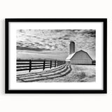 Extra large abstract art print of a colorful Kentucky landscape, textured finish on a black-framed canvas.