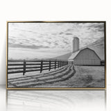 Mid-century modernist Kentucky landscape on framed acrylic, featuring muted earth tones, ideal for modern art wall decor.