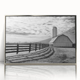 Mid-century modernist art depicting Kentucky scenery in muted earth tones on a framed acrylic panel.