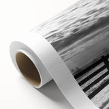 Art Deco style Kentucky scenery on rolled canvas, featuring muted green and blue tones, ideal for nursery wall art.