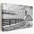 Scenic Kentucky landscape on large stretched canvas with lush green tones, ideal for kitchen wall art.