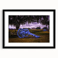 Extra large abstract art print featuring vibrant, colorful Louisiana scenery on a textured canvas.
