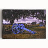 Black and white photo of Louisiana scenery on large stretched canvas, ideal for kitchen wall art.