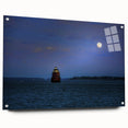 Large abstract wall art of Annapolis scenery in muted tones on acrylic glass, ideal for bedroom or dining room decor.