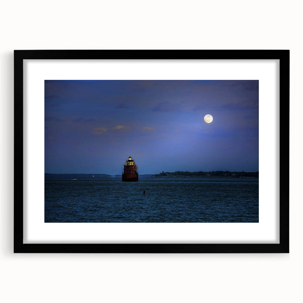 Extra large, textured abstract art print of colorful Annapolis scenery on a black framed canvas.