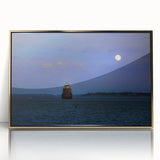 Large art print of Annapolis, Maryland, displayed in a gold-framed acrylic, featuring mid-century modernist style.