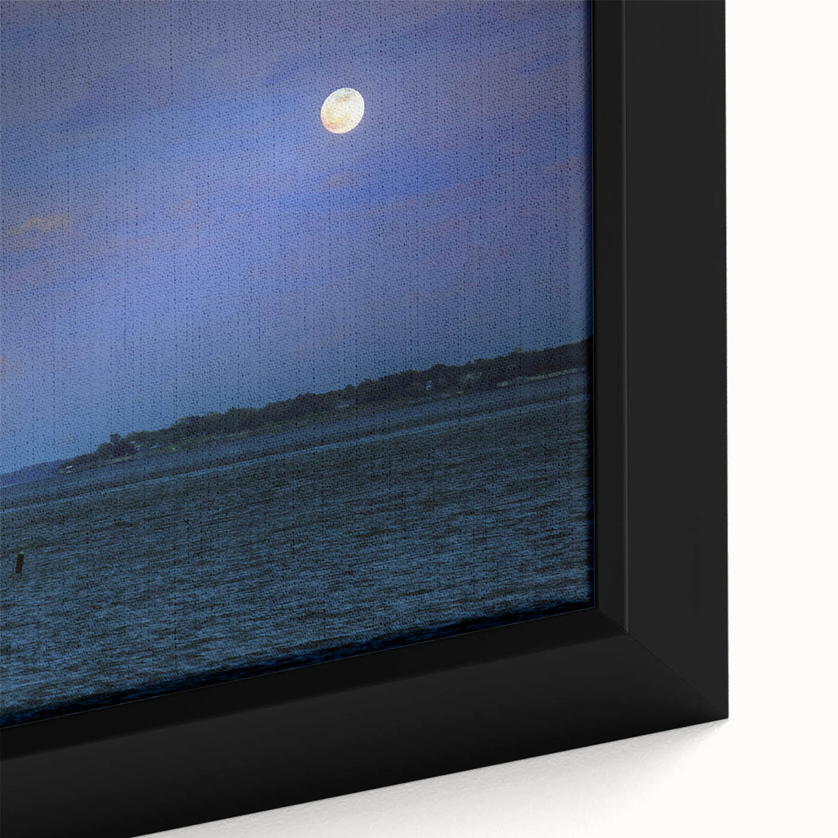Extra large framed canvas featuring a textured depiction of Annapolis skyline in black with colorful accents.
