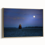 Framed canvas depicting the Annapolis, Maryland skyline in vintage poster style, using a monochrome black palette.