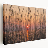 Chesapeake Bay landscape on stretched canvas featuring soft blue and green tones, suitable for kitchen wall art.