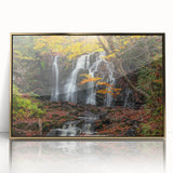 Framed acrylic print of a serene Michigan Upper Peninsula landscape in muted earth tones, ideal for modern art wall decor.