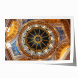 Extra large wall art featuring a floral Minneapolis skyline in pastel shades, ideal for dining room ambiance.