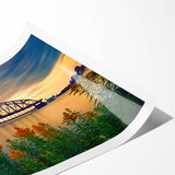 Extra large wall art featuring line art flowers and St.