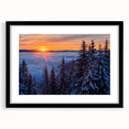 Abstract art print featuring a colorful Montana landscape in textured style on a large framed canvas.