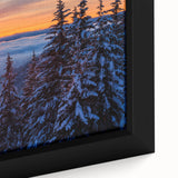 Black wall art featuring a textured Montana landscape in vibrant colors on a large framed canvas.