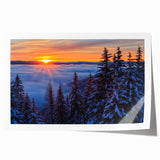Scenic Montana landscape on a rolled canvas print featuring expansive green fields under a blue sky.
