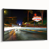 Black and white wall art of Las Vegas landscape, framed canvas, ideal for bedroom decor.