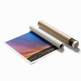 Extra large rolled print featuring a New Mexico landscape with muted earth tones, ideal for classy bathroom wall art.