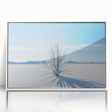 Acrylic print of White Sands in New Mexico, featuring soft pastel tones in art deco style, suitable for modern nursery decor.