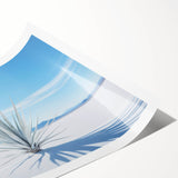 Extra large wall art featuring line art flowers on a rolled print, set against White Sands, New Mexico scenery.